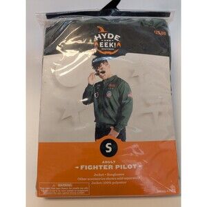 Fighter Pilot Halloween Costume Adult Small Hyde & Eek Jacket Sunglasses Cosplay